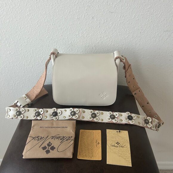 Patricia Nash Armerina Guitar Strap Leather Crossbody LATTE nwt READ !!!!! - Picture 2 of 16